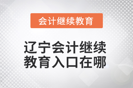 2025年遼寧會(huì)計(jì)人員繼續(xù)教育入口在哪？