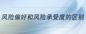 風(fēng)險(xiǎn)偏好和風(fēng)險(xiǎn)承受度的區(qū)別