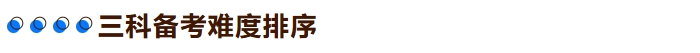 三科備考難度排序