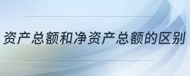 資產(chǎn)總額和凈資產(chǎn)總額的區(qū)別 資產(chǎn)總額和凈資產(chǎn)總額的區(qū)別