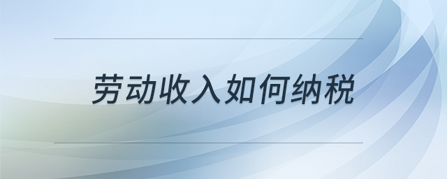 勞動收入如何納稅 勞動收入如何納稅