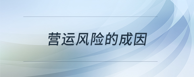 營運風(fēng)險的成因 營運風(fēng)險的成因
