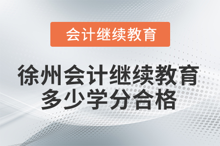 2025年徐州會(huì)計(jì)繼續(xù)教育多少學(xué)分合格？