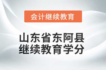 2025年山東省東阿縣會(huì)計(jì)繼續(xù)教育學(xué)分要求 2025年山東省東阿縣會(huì)計(jì)繼續(xù)教育學(xué)分要求