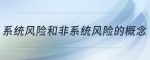 系統(tǒng)風(fēng)險和非系統(tǒng)風(fēng)險的概念