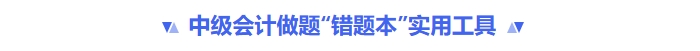 中級(jí)會(huì)計(jì)錯(cuò)題本實(shí)用工具