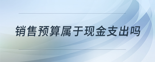 銷(xiāo)售預(yù)算屬于現(xiàn)金支出嗎 銷(xiāo)售預(yù)算屬于現(xiàn)金支出嗎