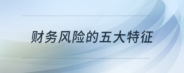 財務風險的五大特征 財務風險的五大特征