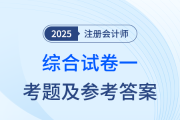 2025年注會綜合階段試卷一考題及答案解析（考生回憶版）