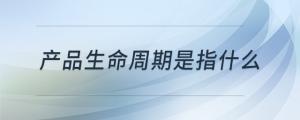 產(chǎn)品生命周期是指什么