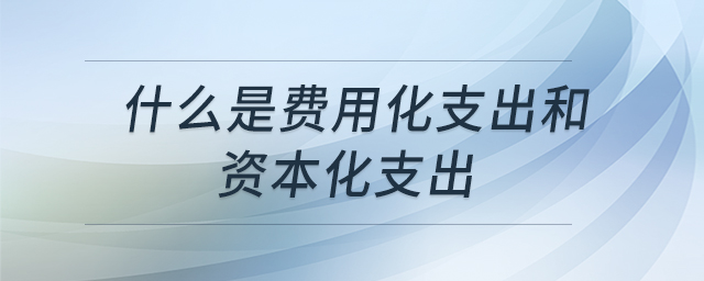 什么是費用化支出和資本化支出 什么是費用化支出和資本化支出