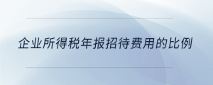 企業(yè)所得稅年報招待費用的比例