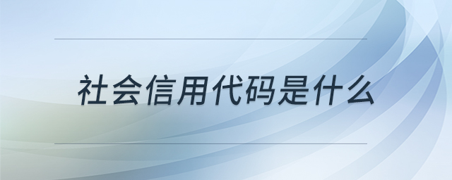 社會(huì)信用代碼是什么 社會(huì)信用代碼是什么