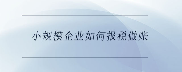 小規(guī)模企業(yè)如何報(bào)稅做賬 小規(guī)模企業(yè)如何報(bào)稅做賬