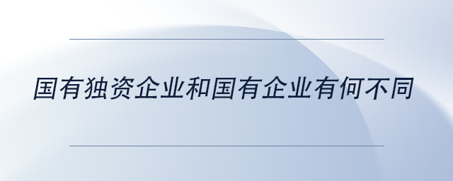 中級會計國有獨資企業(yè)和國有企業(yè)有何不同 中級會計國有獨資企業(yè)和國有企業(yè)有何不同