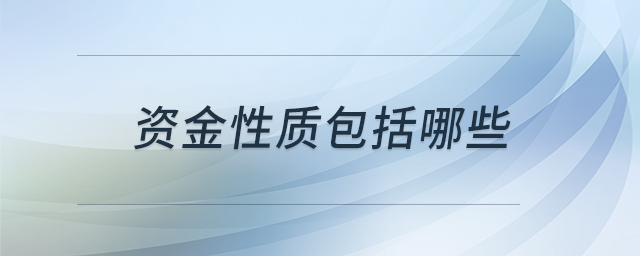 資金性質(zhì)包括哪些 資金性質(zhì)包括哪些