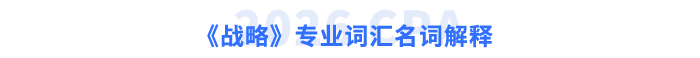 《戰(zhàn)略》專業(yè)詞匯名詞解釋
