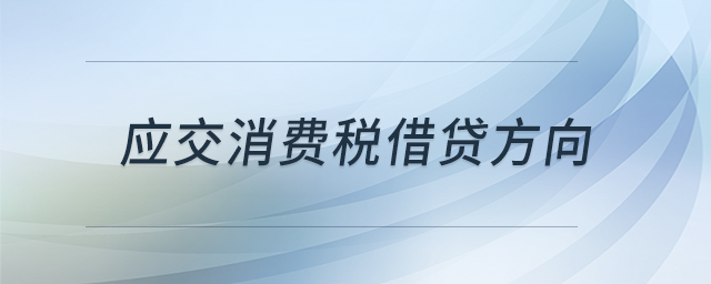 應(yīng)交消費稅借貸方向