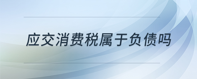 應(yīng)交消費(fèi)稅屬于負(fù)債嗎