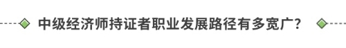 中級(jí)經(jīng)濟(jì)師持證者職業(yè)發(fā)展路徑有多寬廣？