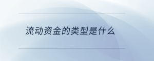 流動資金的類型是什么