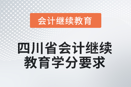 四川省2025年會計人員繼續(xù)教育學(xué)分要求
